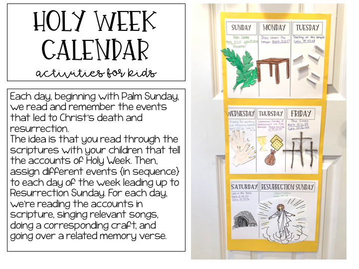 Holy Week Calendar - Mandi Moore